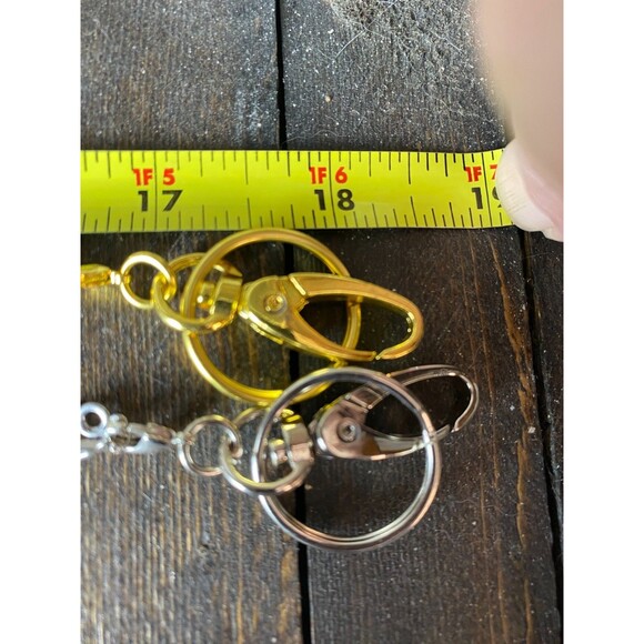 Ecohip 2 Chain Lanyards Gold & Silver For Key Card Holder ID Badge - Picture 6 of 8